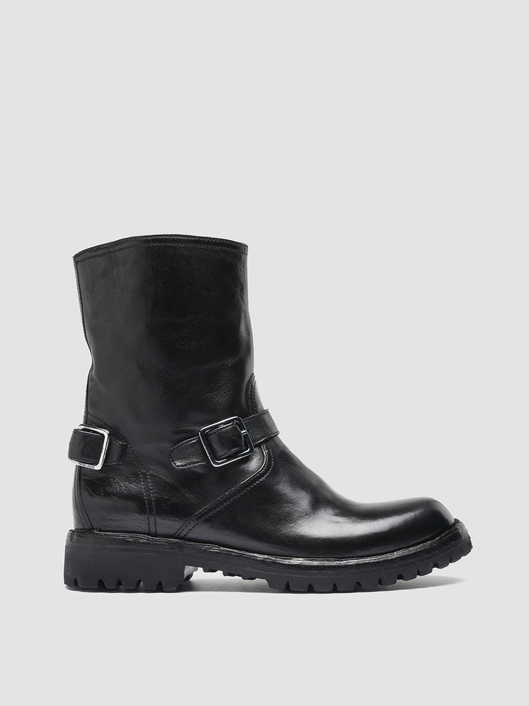 LORAINE 003 - Black Leather Ankle Boots
