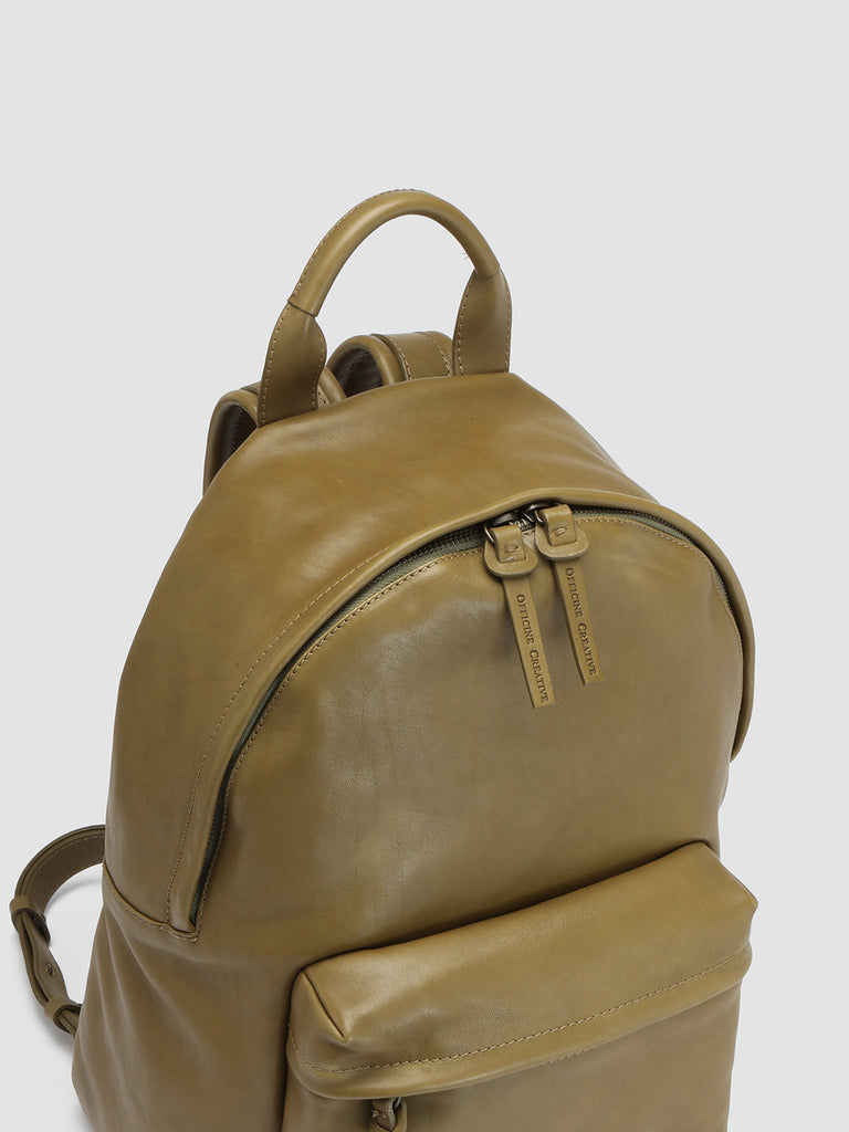 MINI PACK - Green Nappa Leather Backpack