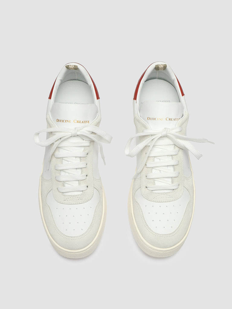 MOWER 008 - White Leather and Suede Sneakers