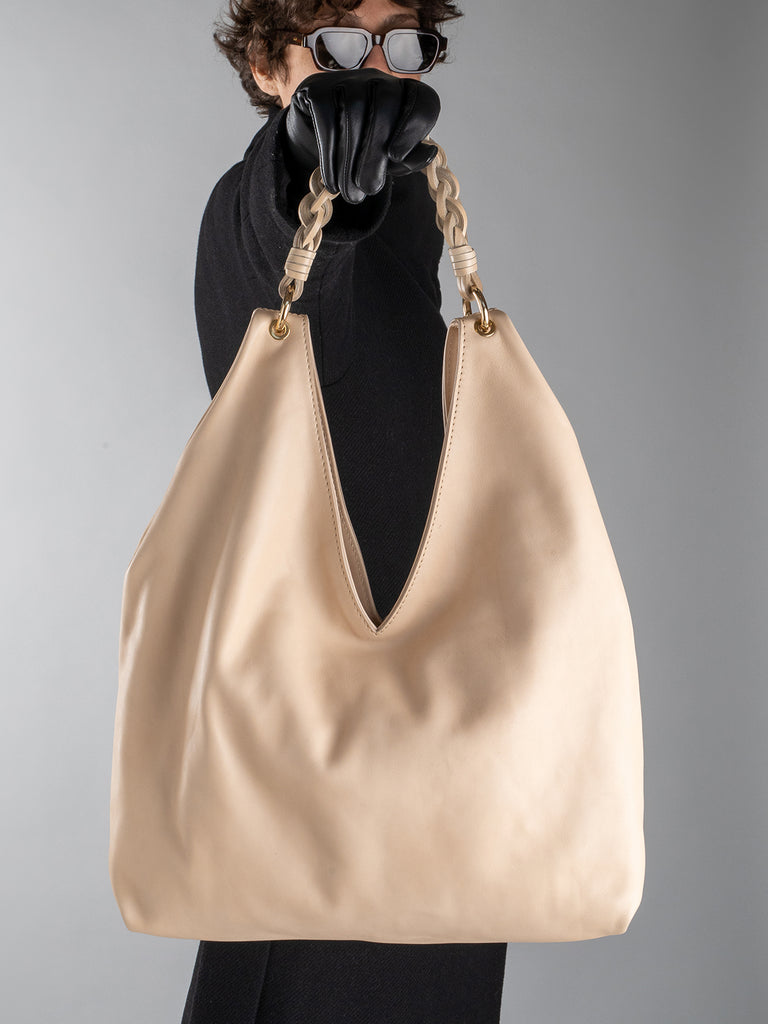 NOLITA WOVEN 214 - Ivory Nappa Leather Tote Bag  Officine Creative - 6