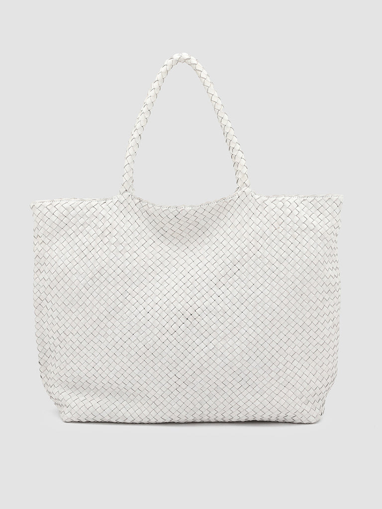 OC CLASS 35 - White Leather Tote Bag