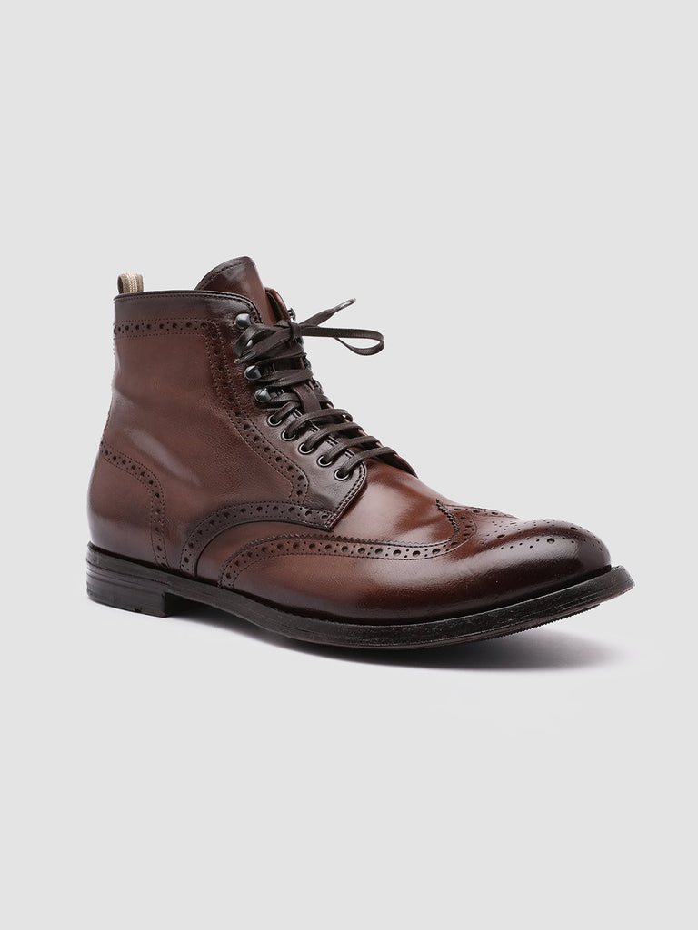 ANATOMIA 051 - Brown Leather Ankle Boots Men Officine Creative - 3