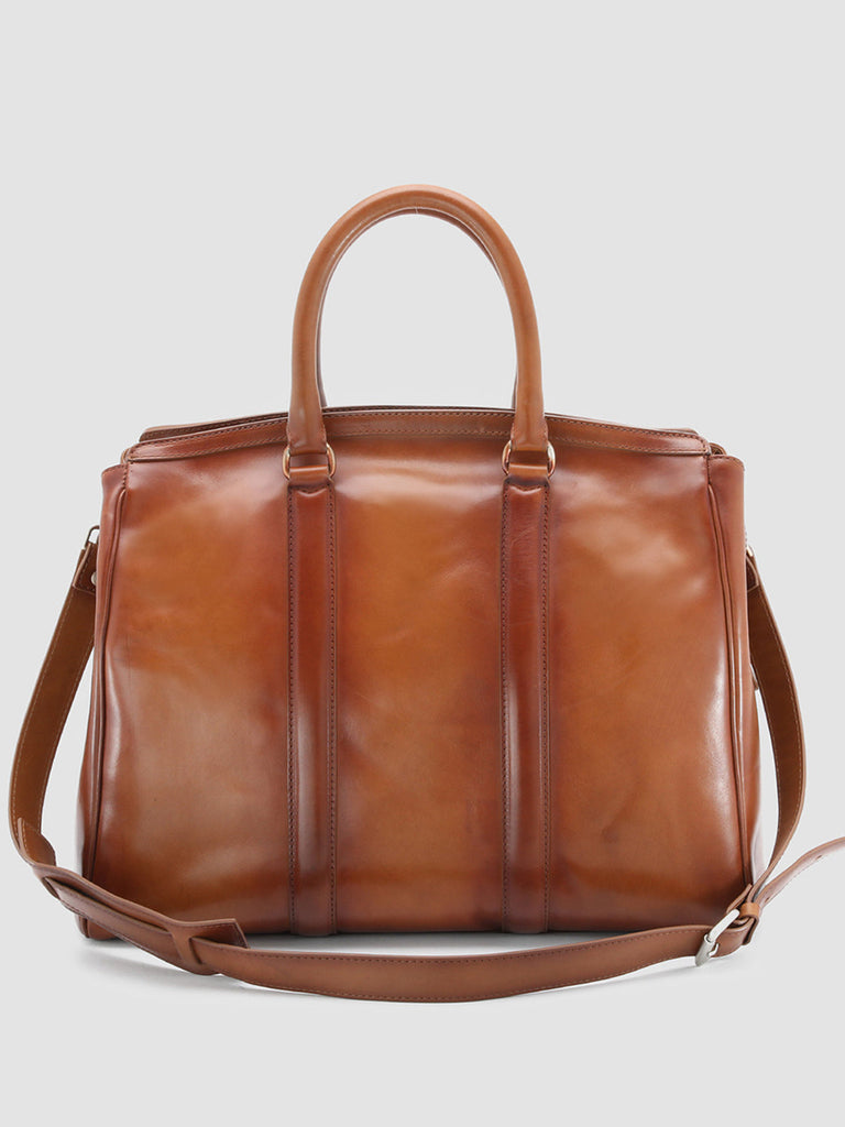 QUENTIN 01 - Brown Leather tote bag