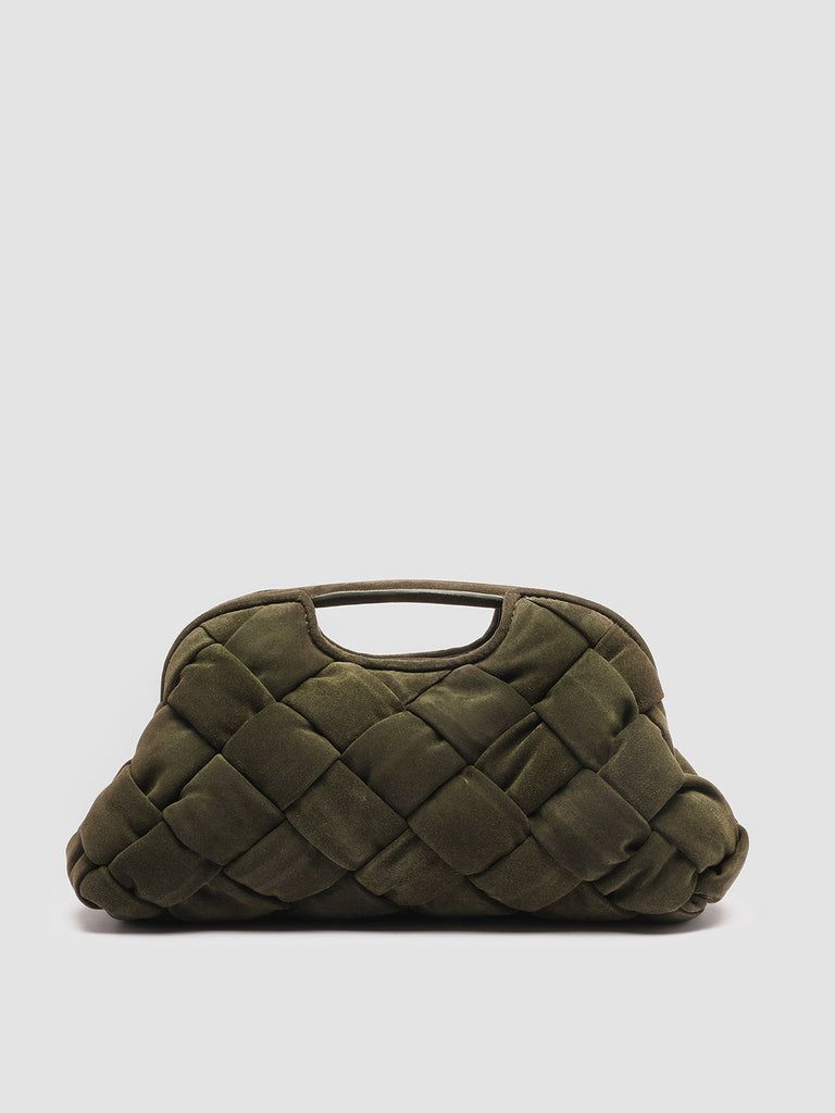 HELEN 08 - Green Massive Suede Clutch Bag  Officine Creative - 1