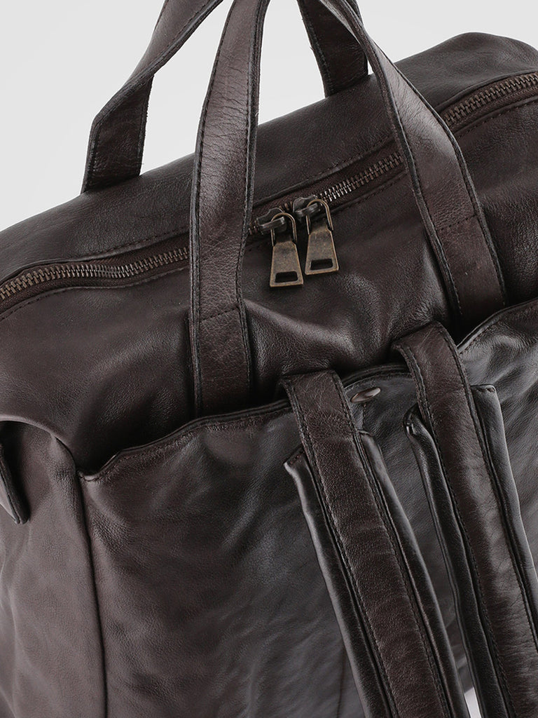 HELMET 28 - Brown Leather Backpack