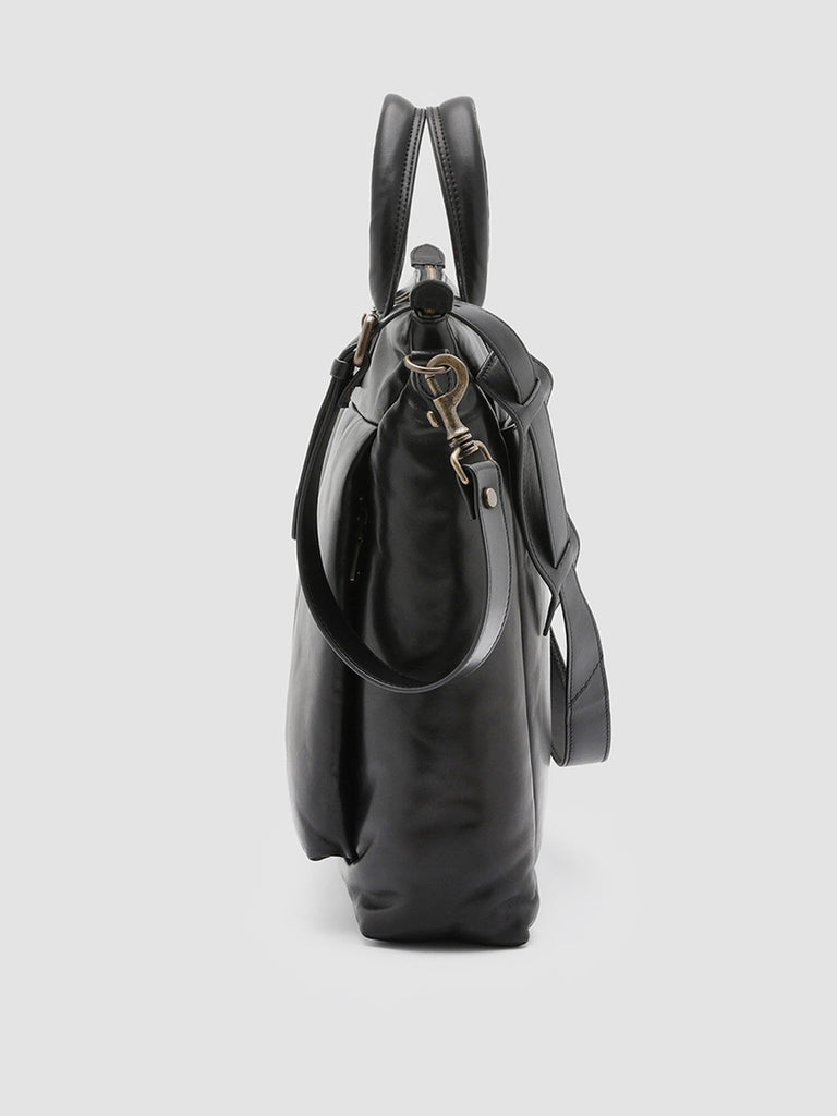 HELMET 32 - Black Leather tote bag