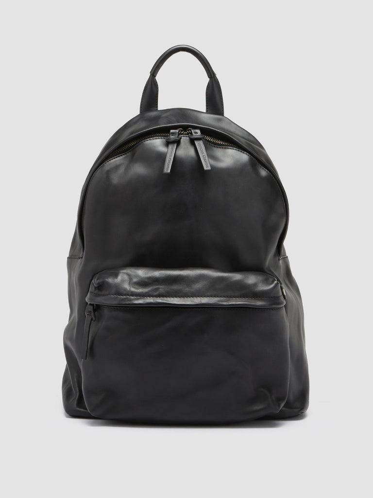 OC PACK - Black Leather Backpack