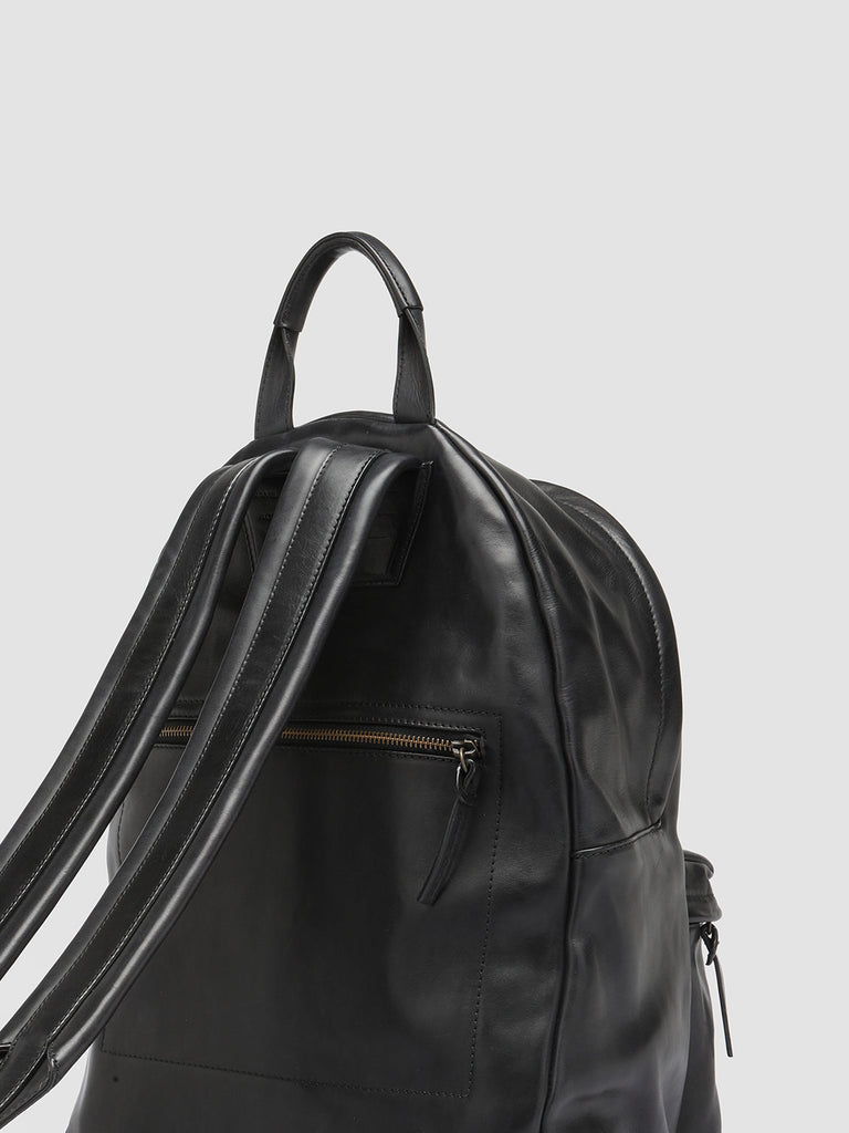 OC PACK - Black Leather Backpack