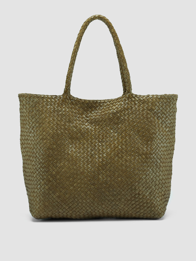 OC CLASS 35 - Green Leather Tote Bag