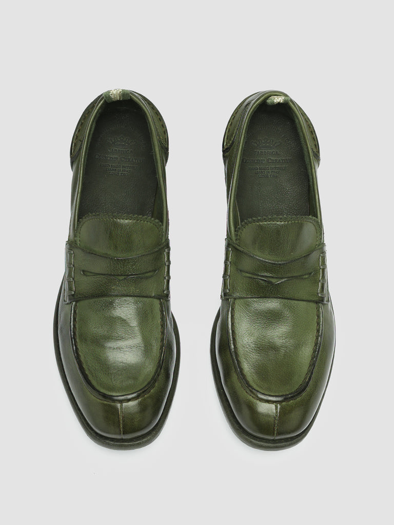CALIXTE 042 - Green Leather Penny Loafers Women Officine Creative - 2