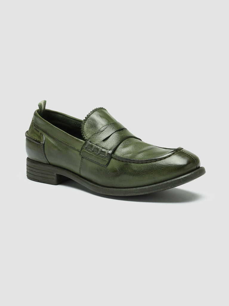 CALIXTE 042 - Green Leather Penny Loafers Women Officine Creative - 3