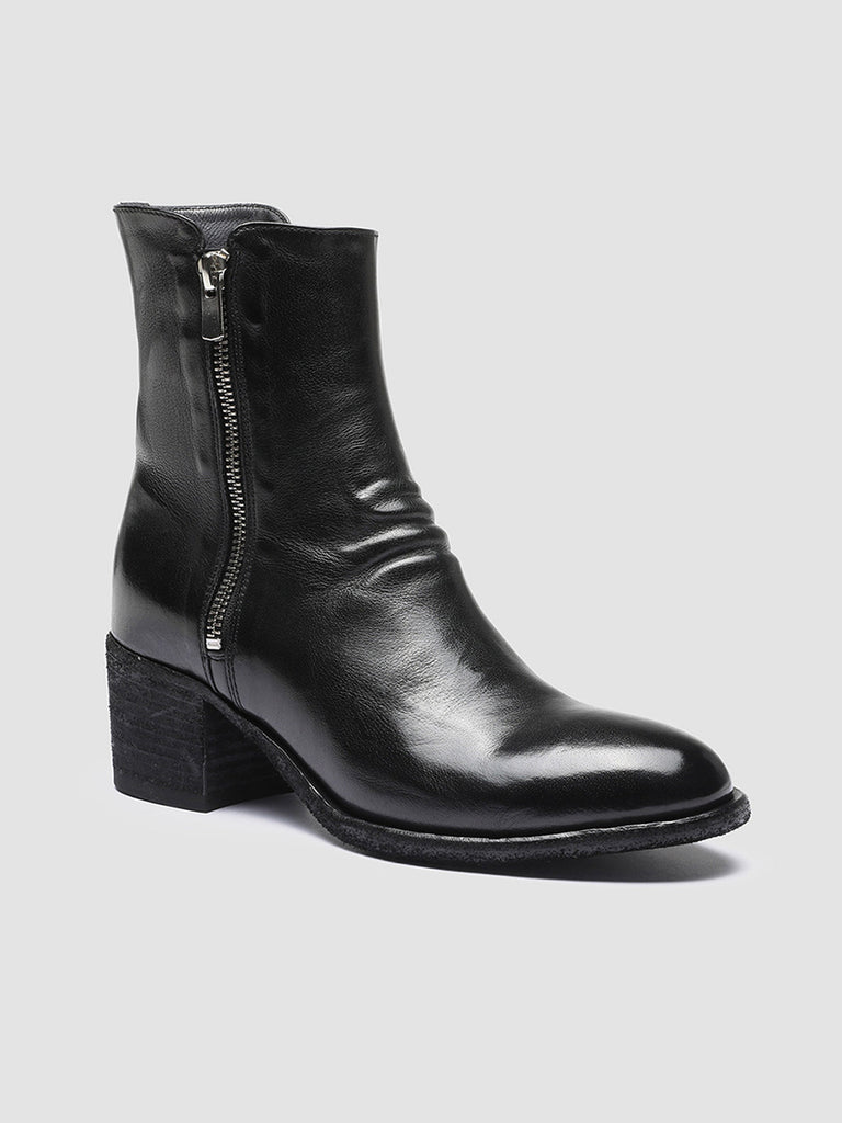 DENNER 103 - Black Leather Ankle Boots Women Officine Creative - 3
