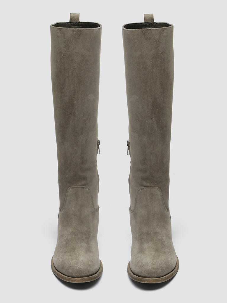 DENNER 116 - Grey Suede Zip Boots