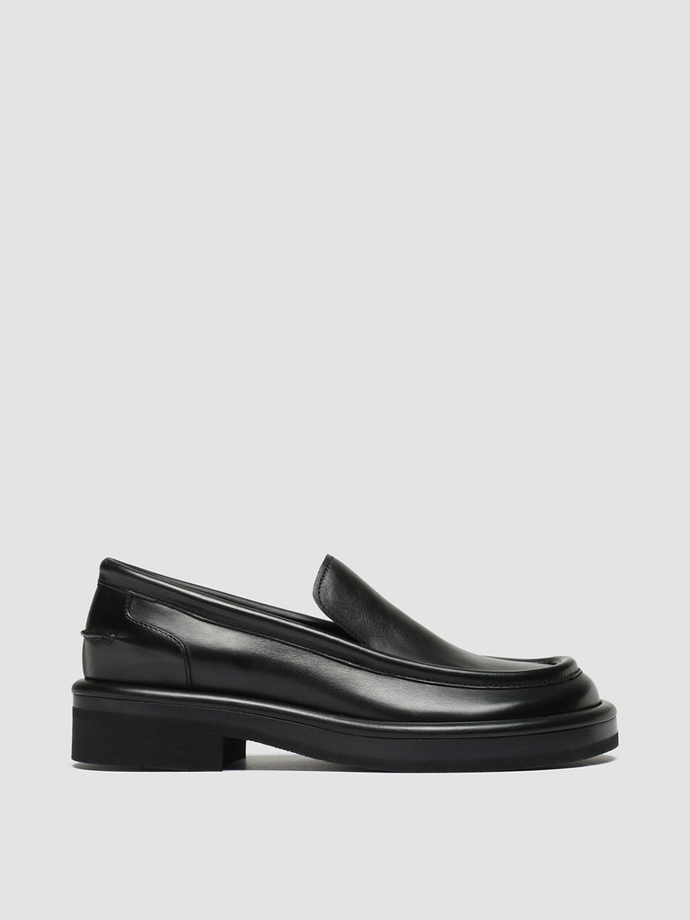 ERA 009 - Black Leather Mocs Loafers