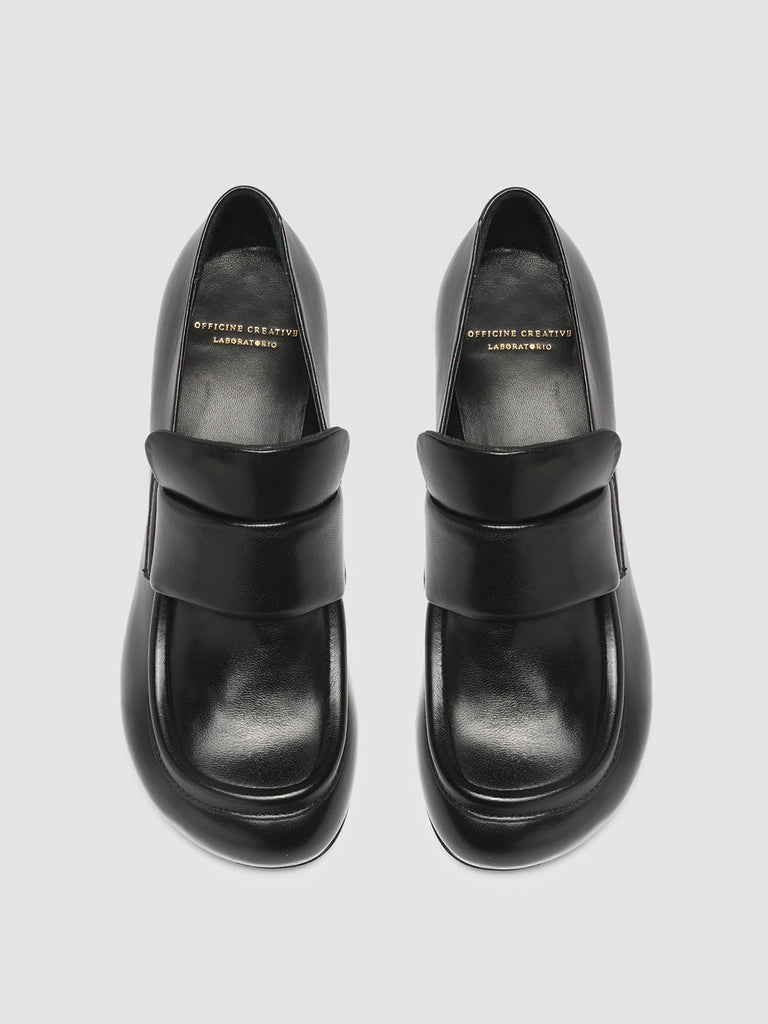 ETHEL 001 - Black Leather Penny Loafers