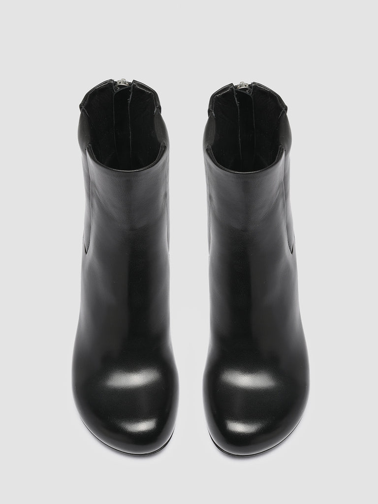 ETHEL 003 - Black Leather Zip Boots