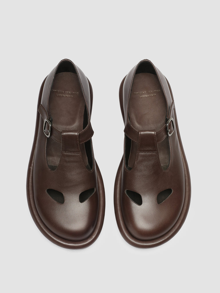JAM 002 - Burgundy Leather Maryjane Loafers