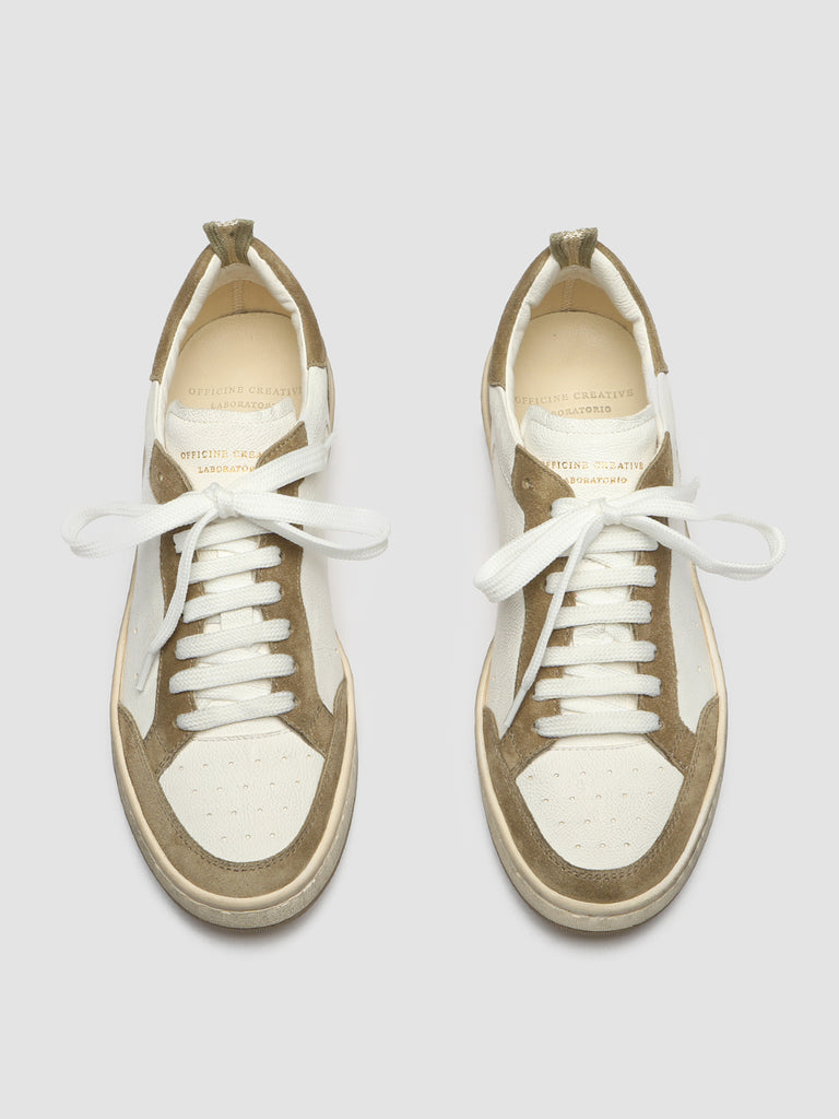 KAREEM 105 - White Leather and Suede Sneakers