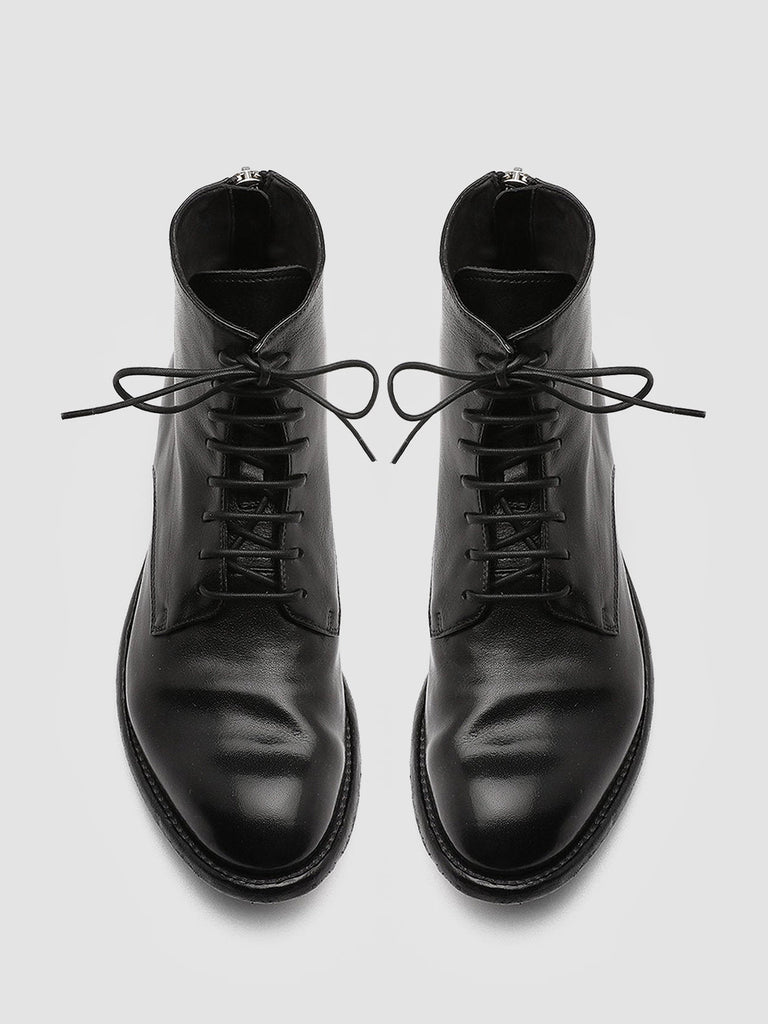 LEXIKON 123 - Black Zipped Leather Ankle Boots Women Officine Creative - 2