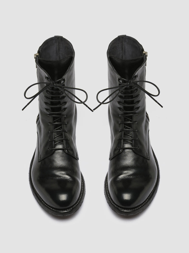 LEXIKON 149 - Black Leather Lace Up Boots