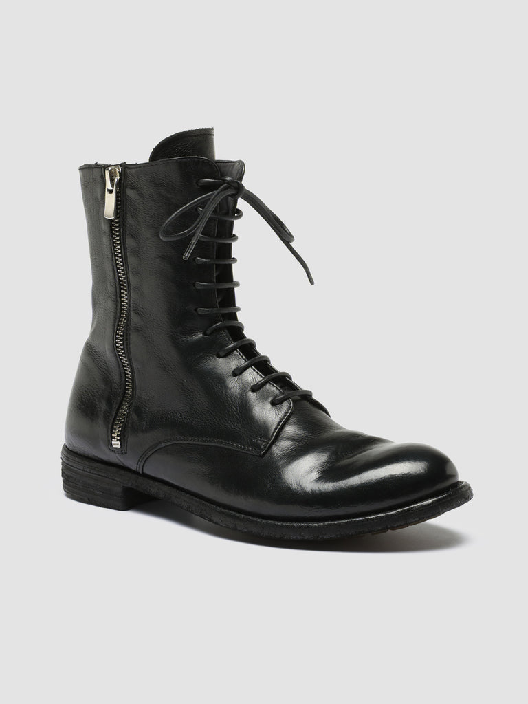 LEXIKON 149 - Black Leather Lace Up Boots women Officine Creative - 3