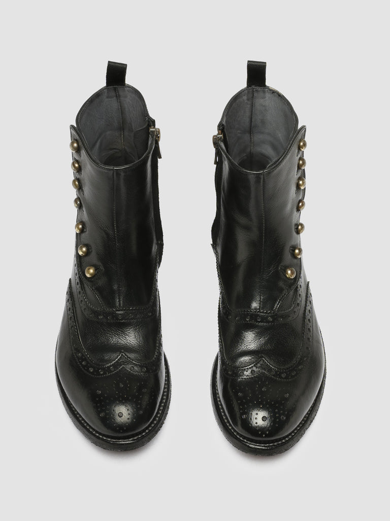 LEXIKON 153 - Black Leather Zip Boots women Officine Creative - 2