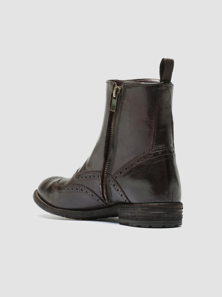 LEXIKON 153 - Burgundy Leather Zip Boots women Officine Creative - 4