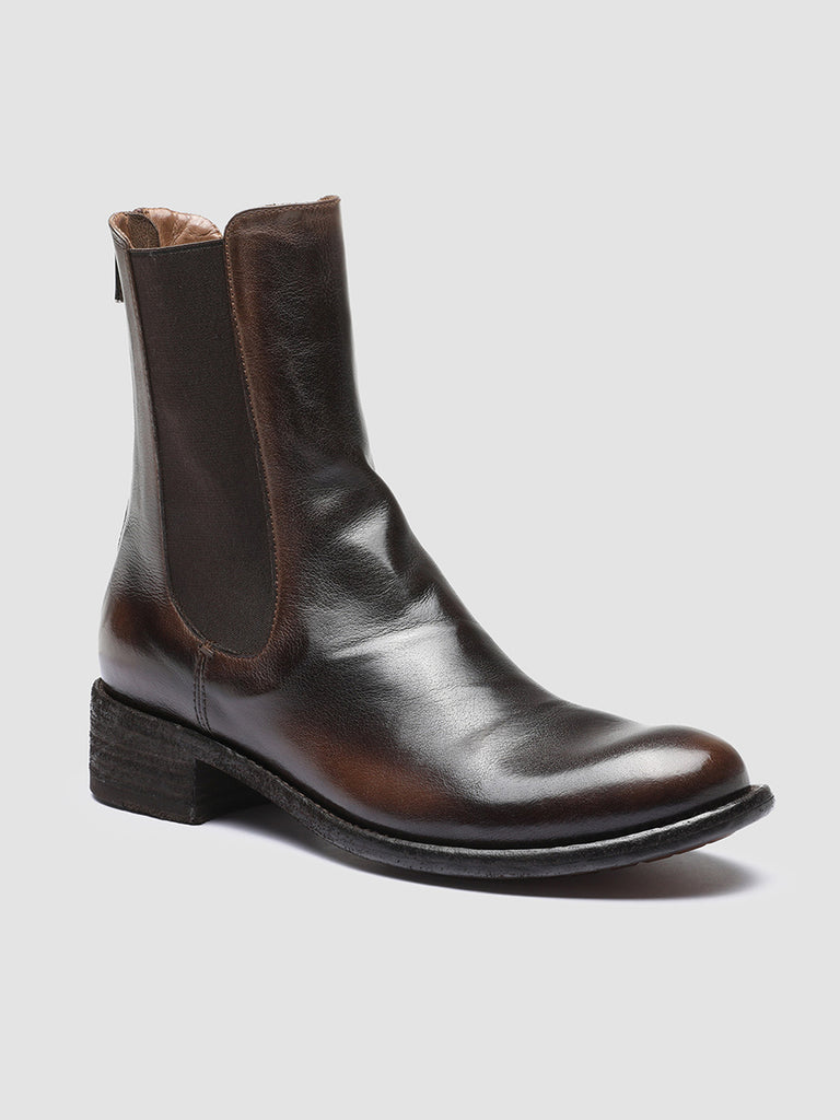 LISON 017 - Brown Leather Chelsea Boots women Officine Creative - 2
