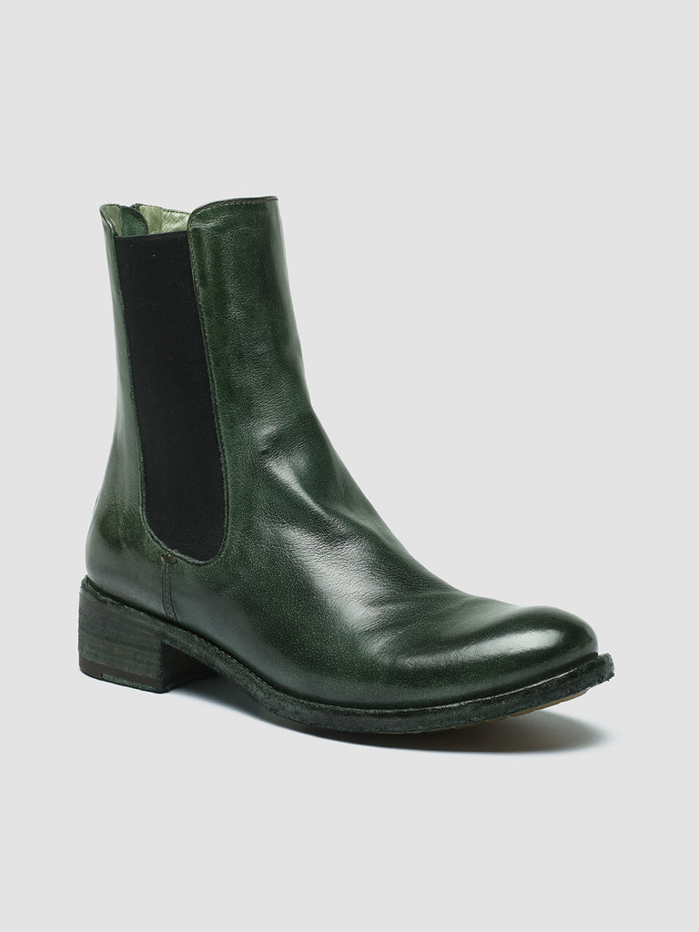 LISON 017 - Green Leather Chelsea Boots women Officine Creative - 3