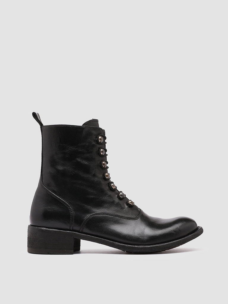 LISON 036 - Black Leather Booties