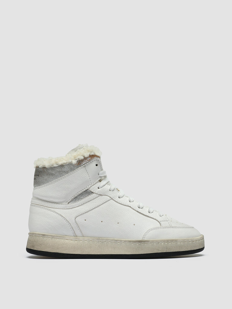 MAGIC 107 - White Leather High Top Sneakers