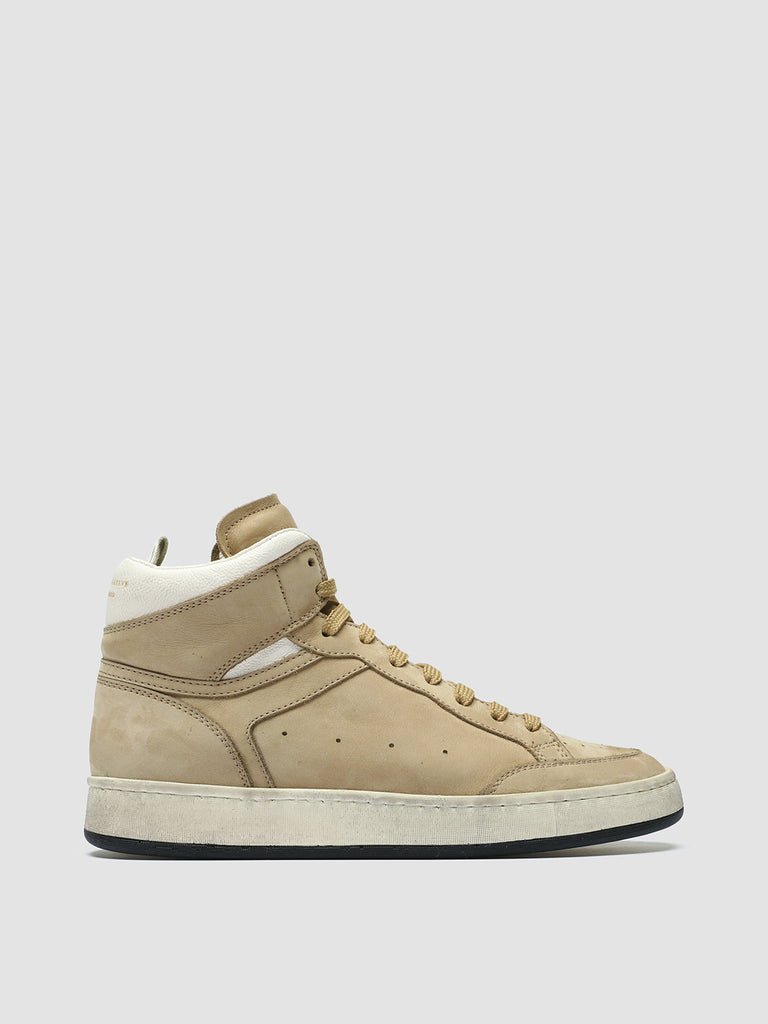 MAGIC 108 - Beige Suede and Leather High Top Sneakers