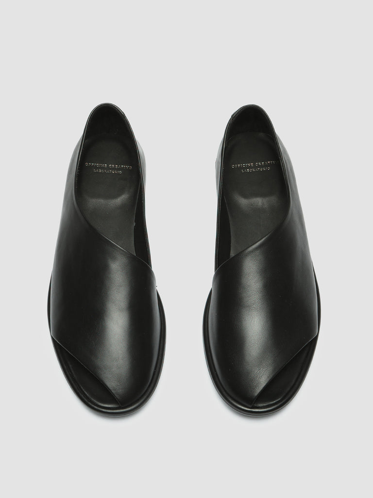 MAVIE 004 - Black Nappa Leather Sandals