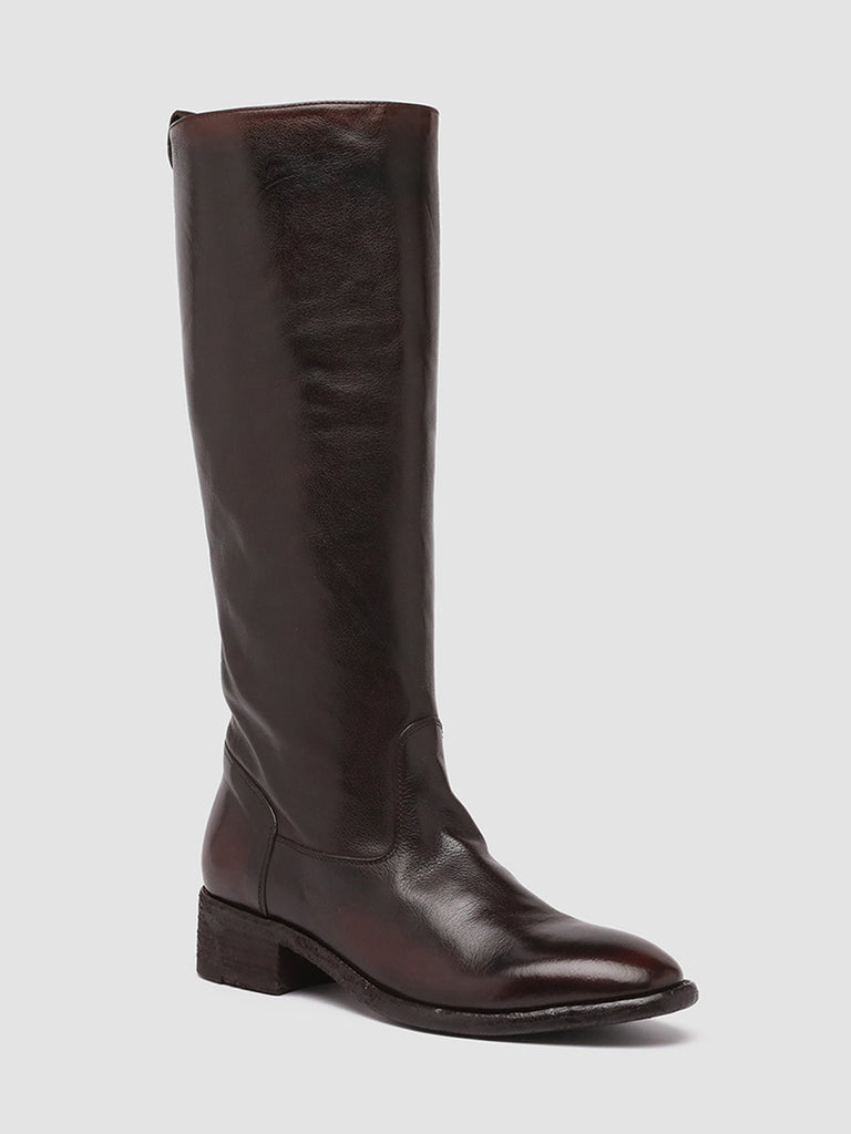 SELINE 013 - Brown Zipped Leather Boots Women Officine Creative - 3