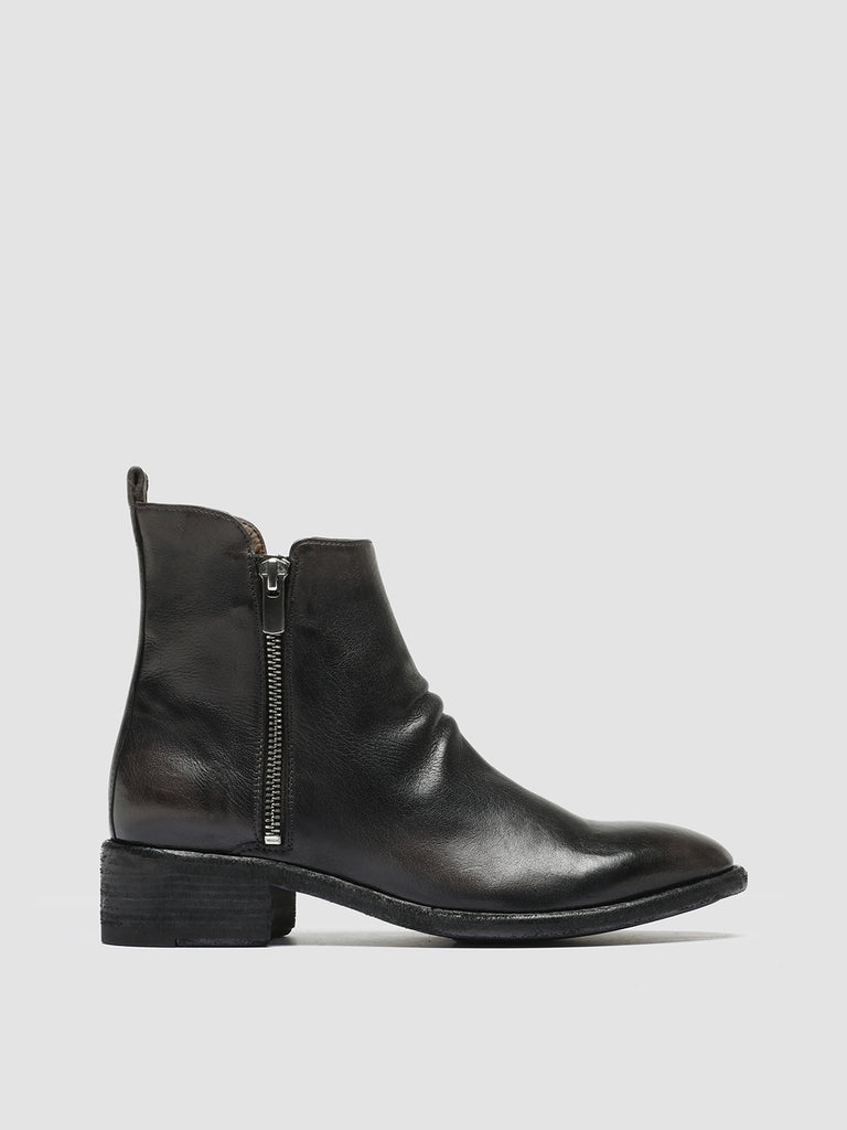 SELINE 031 - Black Leather Zip Boots women Officine Creative - 1