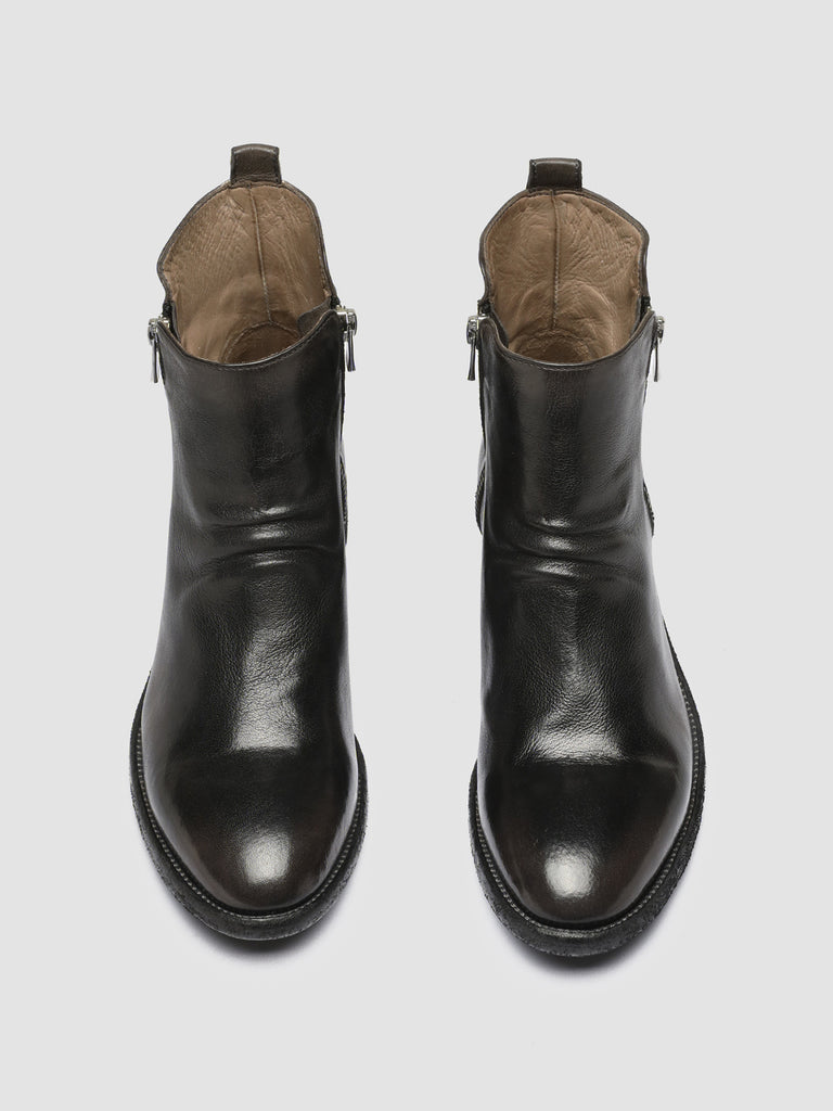 SELINE 031 - Black Leather Zip Boots women Officine Creative - 2