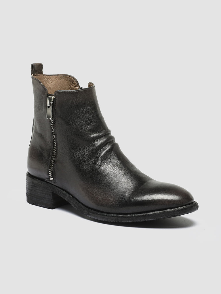 SELINE 031 - Black Leather Zip Boots women Officine Creative - 3