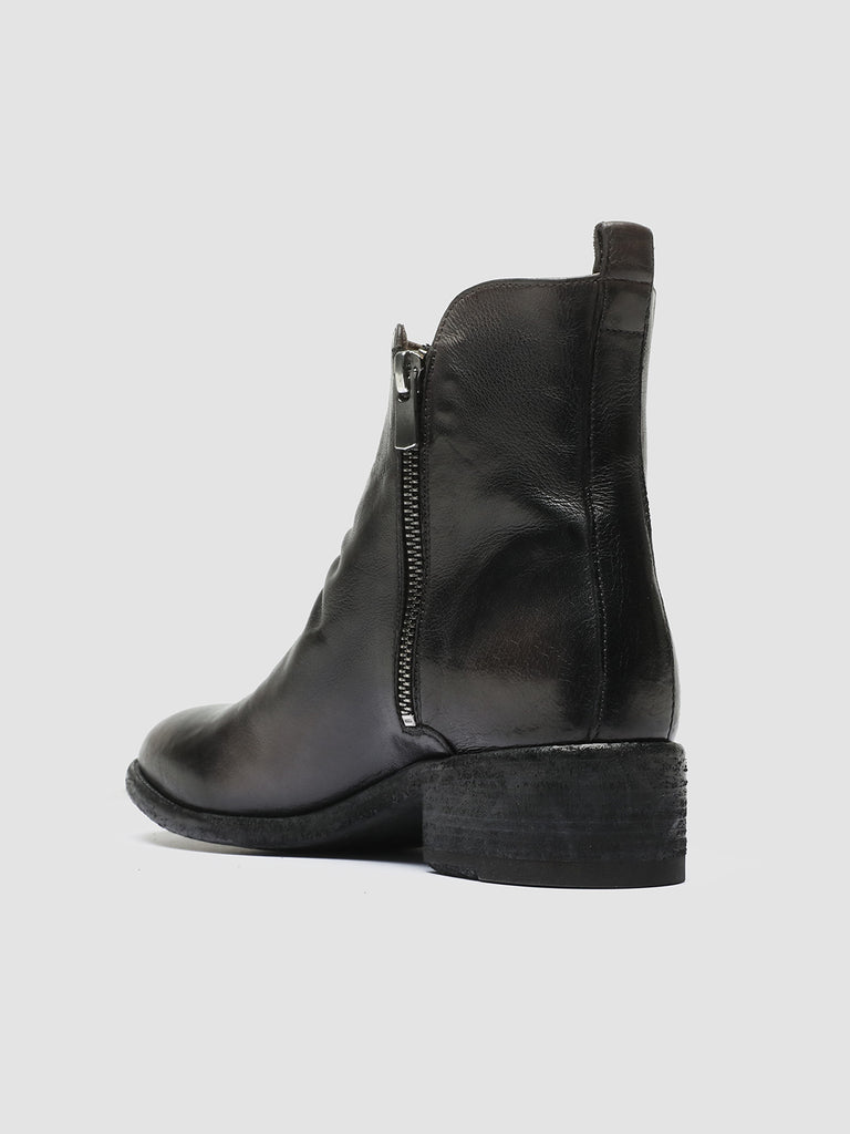 SELINE 031 - Black Leather Zip Boots women Officine Creative - 4