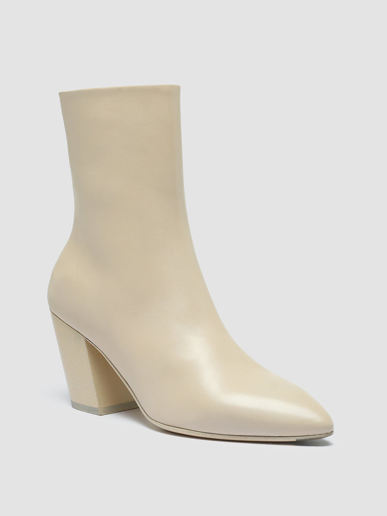 SEVRE 001 - Ivory Leather Zip Boots women Officine Creative - 3