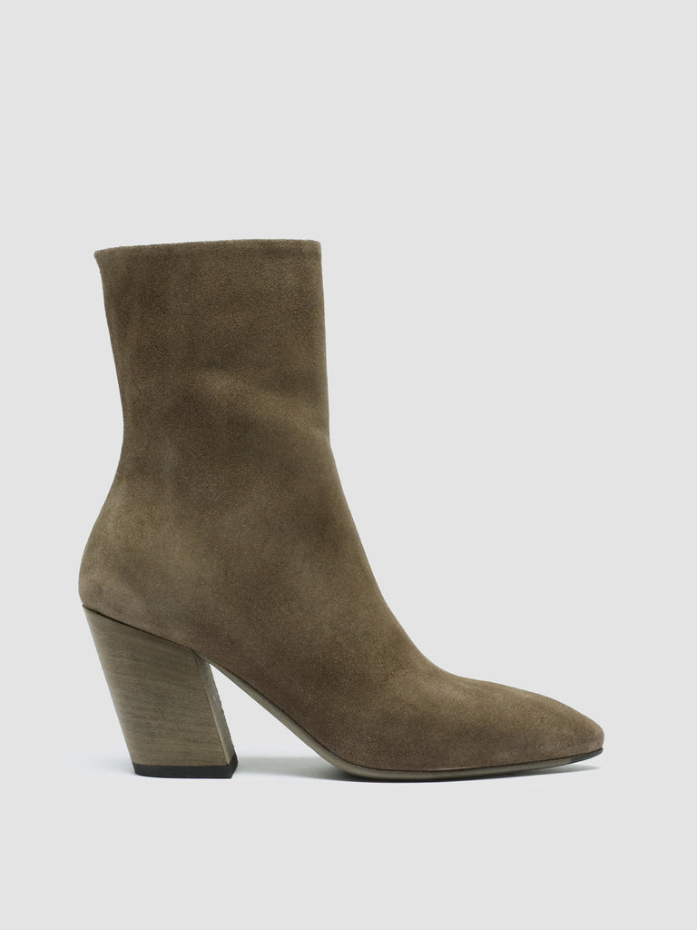 SEVRE 001 - Taupe Suede Zip Boots