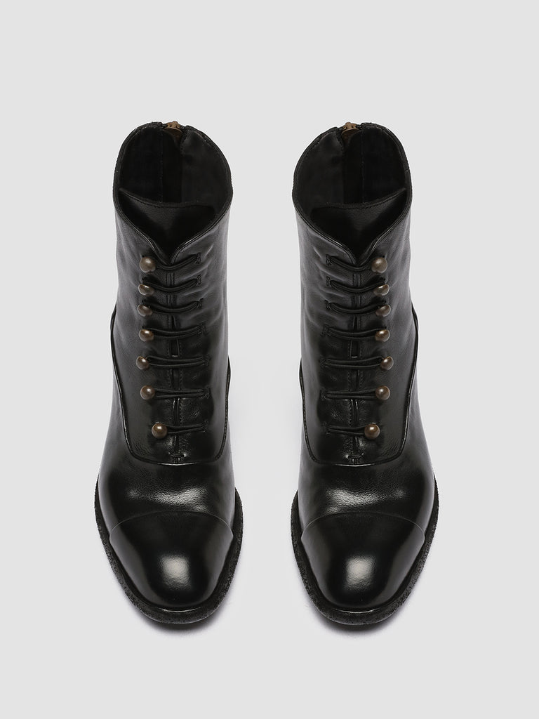 SYDNE 005 - Black Leather Zip Boots