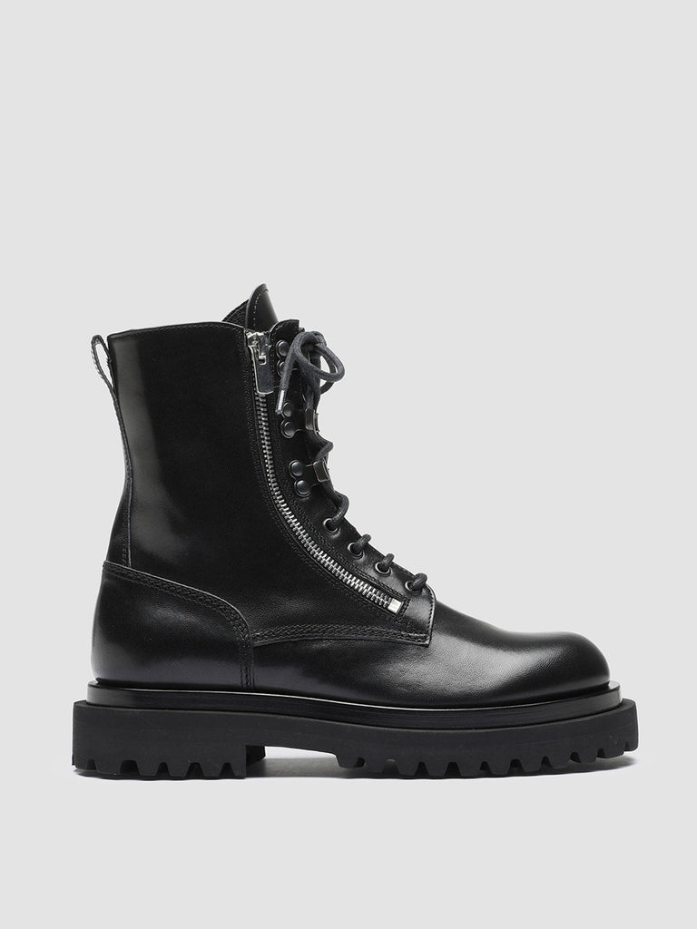 ULTIMATT 003 - Black Leather Ankle Boots Women Officine Creative - 1