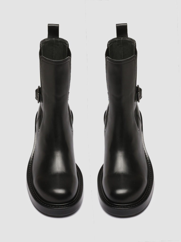 VENUS 005 - Black Leather Chelsea Boots