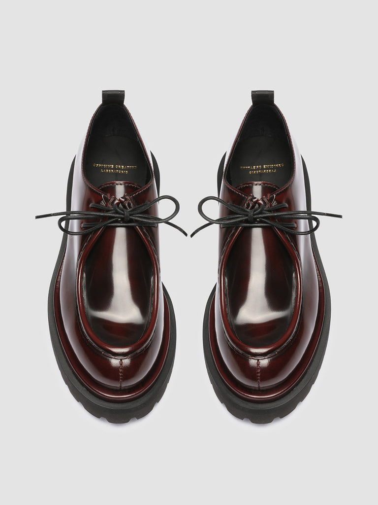 WISAL 002 - Burgundy Leather Derby Shoes