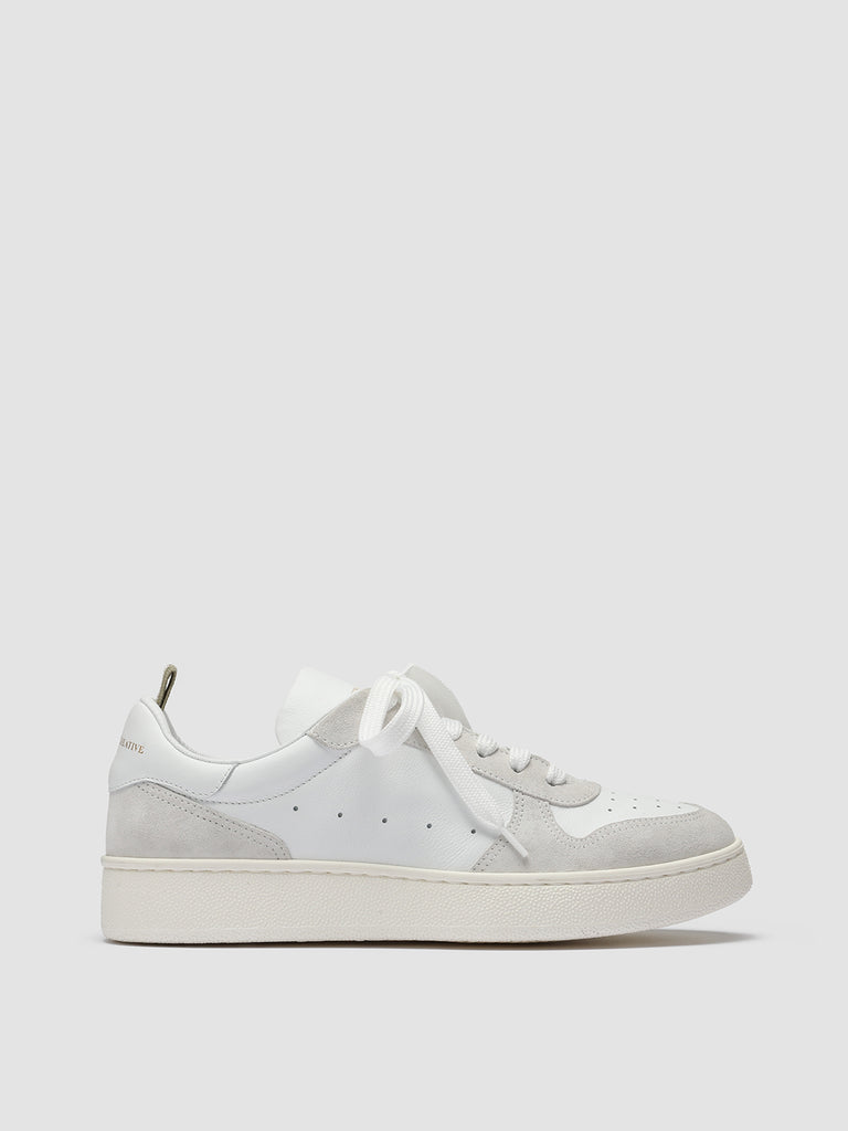 MOWER 110 - White Leather and Suede Sneakers