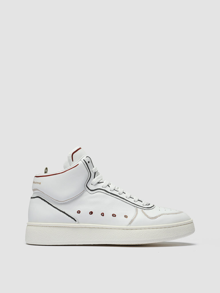 MOWER 113 - White Leather High Top Sneakers women Officine Creative - 1