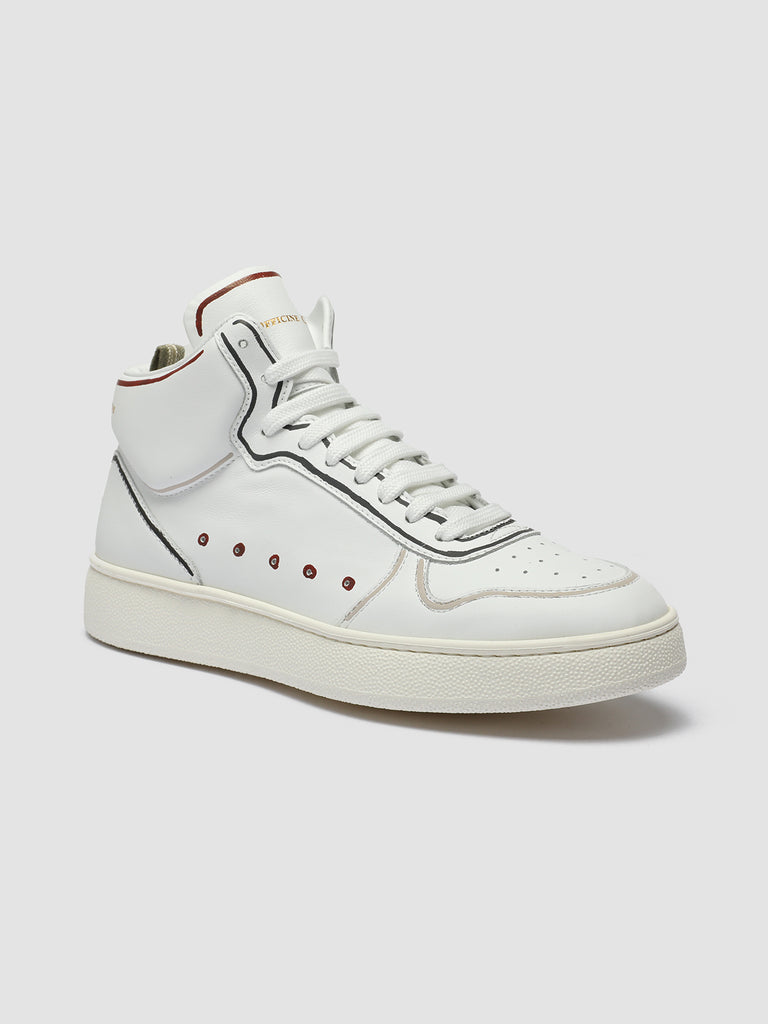 MOWER 113 - White Leather High Top Sneakers women Officine Creative - 3