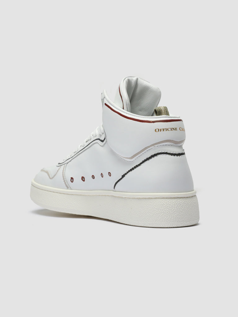 MOWER 113 - White Leather High Top Sneakers women Officine Creative - 4
