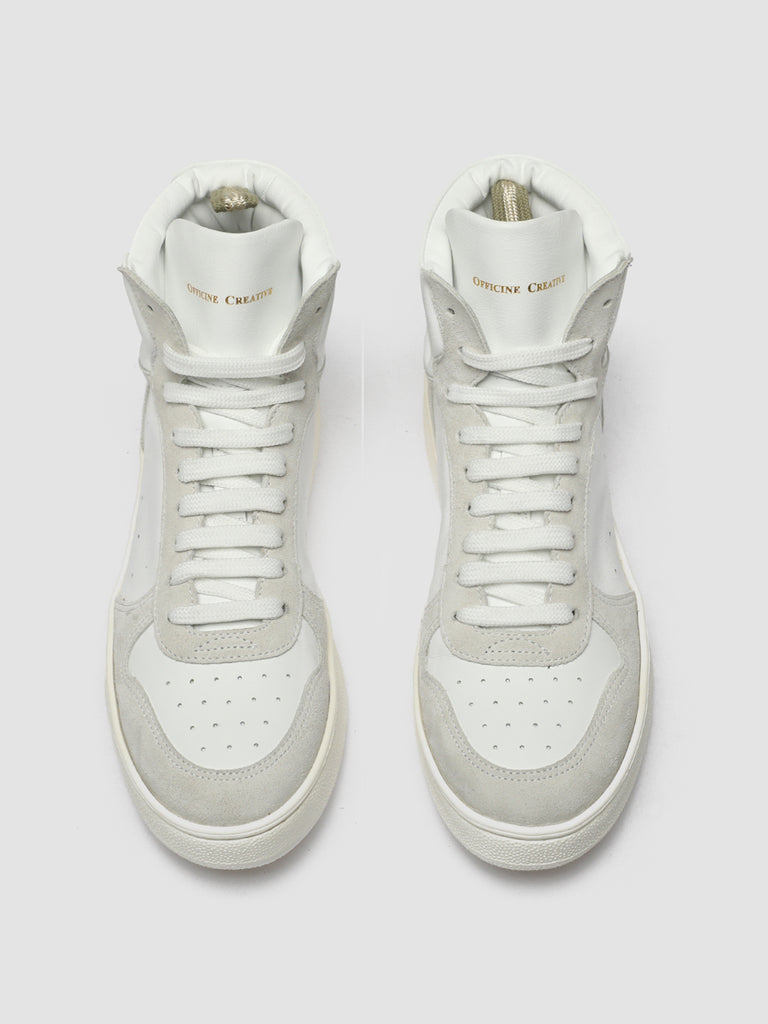 MOWER 117 - White Leather and Suede High Top Sneakers women Officine Creative - 2