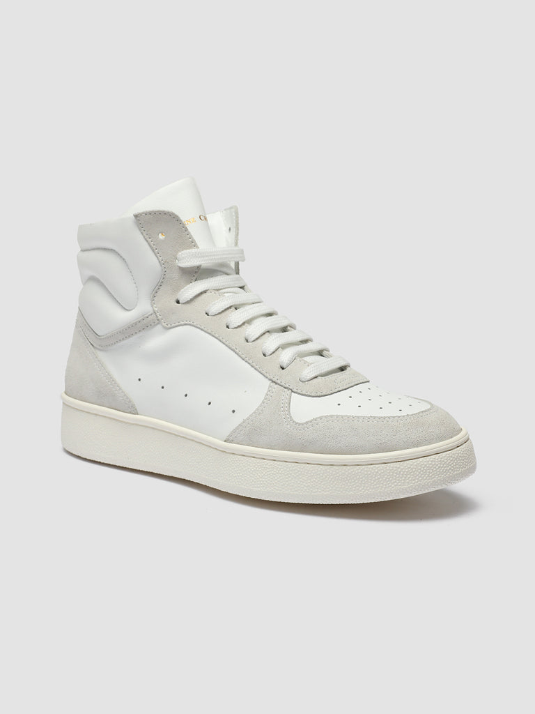 MOWER 117 - White Leather and Suede High Top Sneakers women Officine Creative - 3